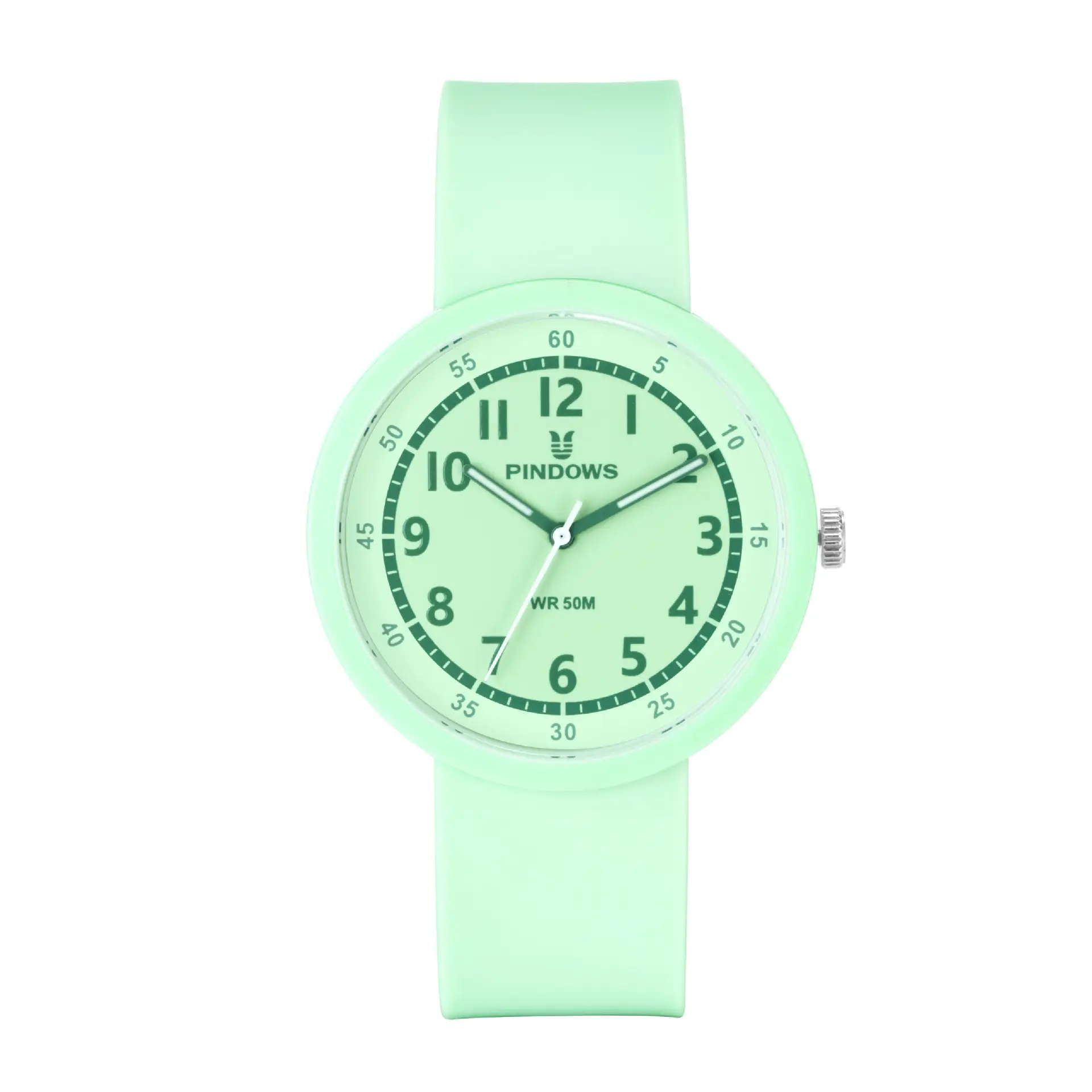 White Fendown Silicone Analog Watch for Women