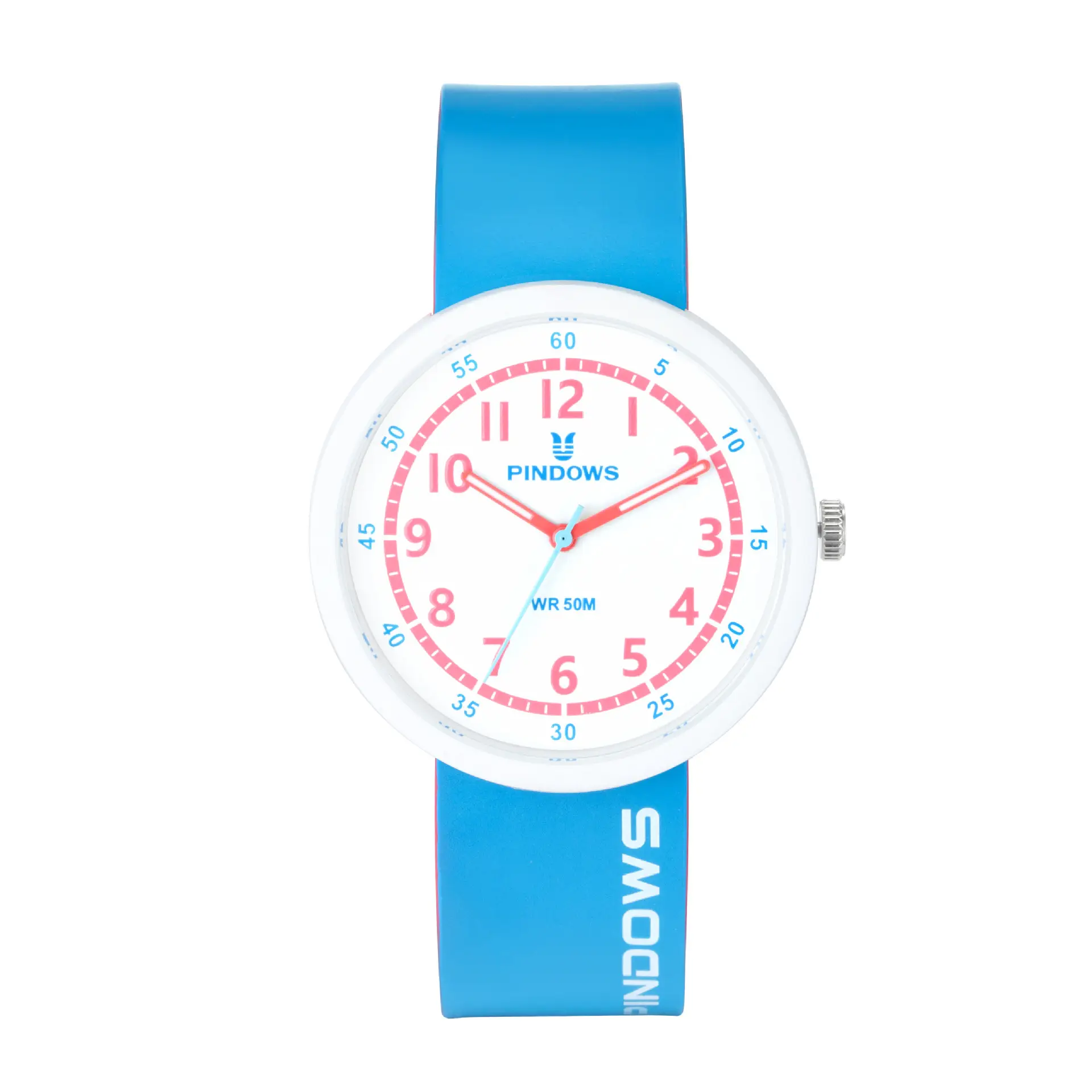 White Fendown Silicone Analog Watch for Women