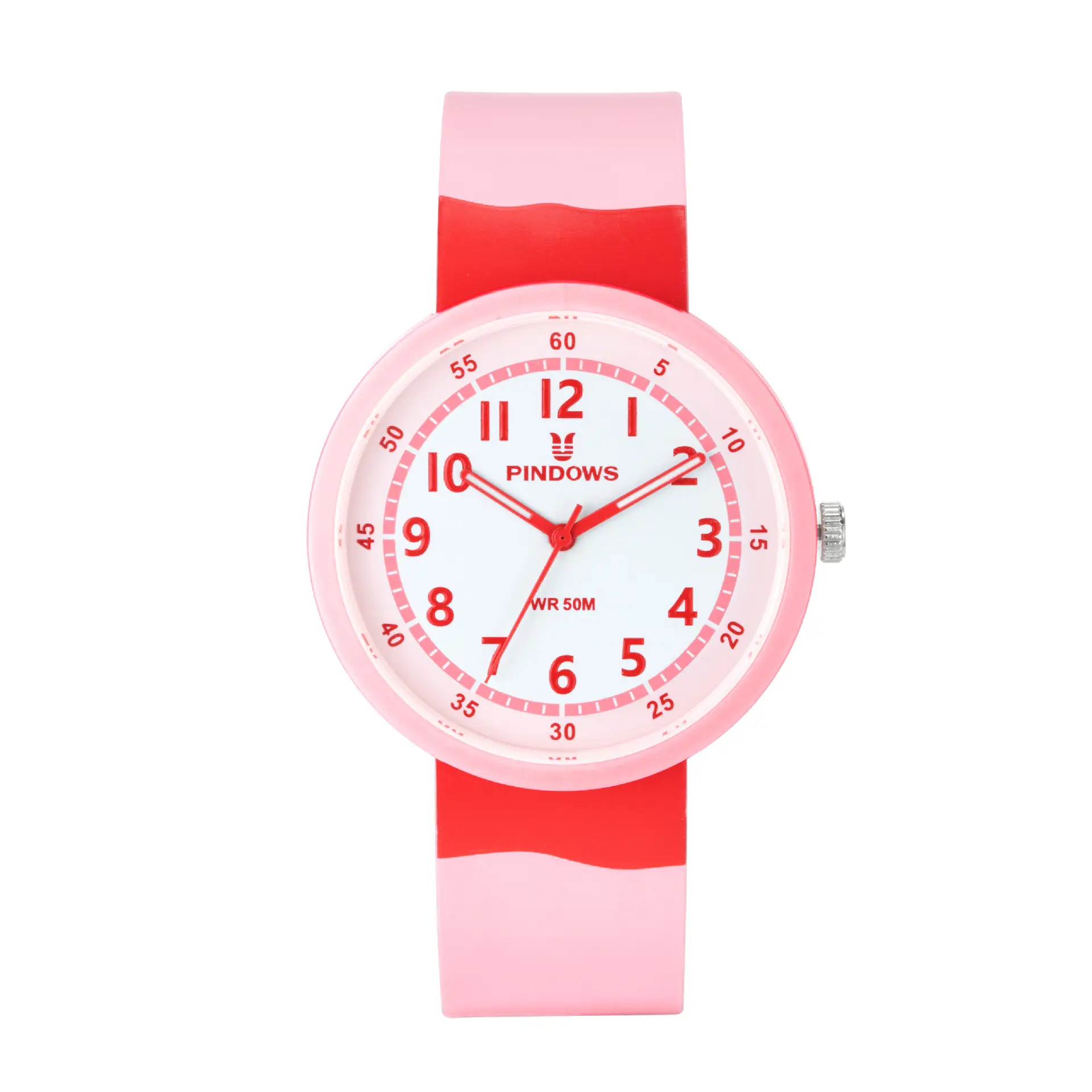 White Fendown Silicone Analog Watch for Women