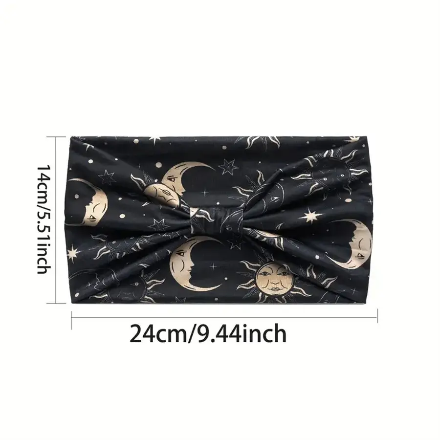 New Bohemian Star Moon Headband 24cm Wide