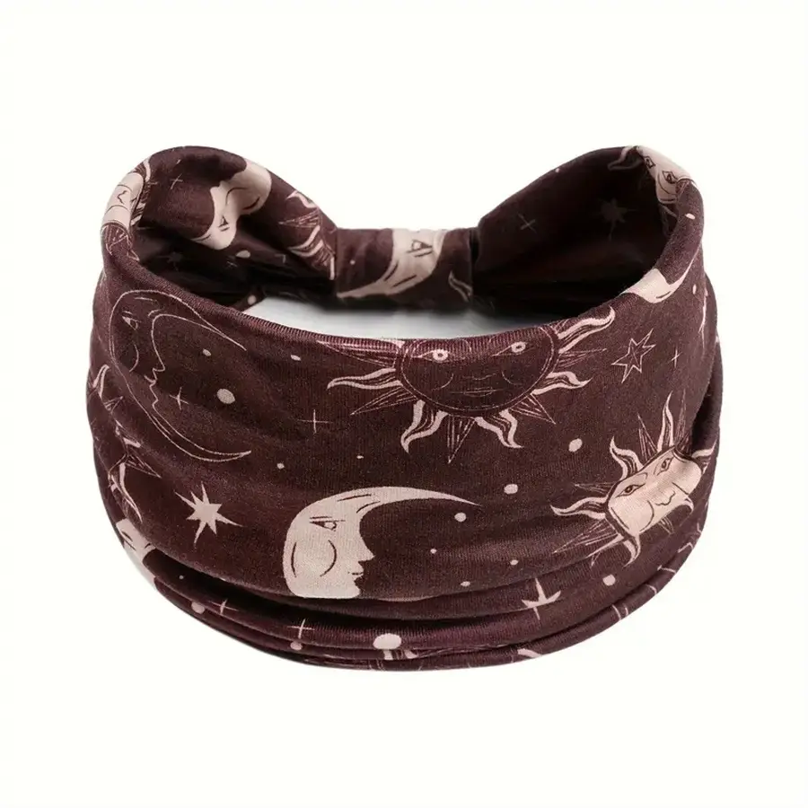 New Bohemian Star Moon Headband 24cm Wide