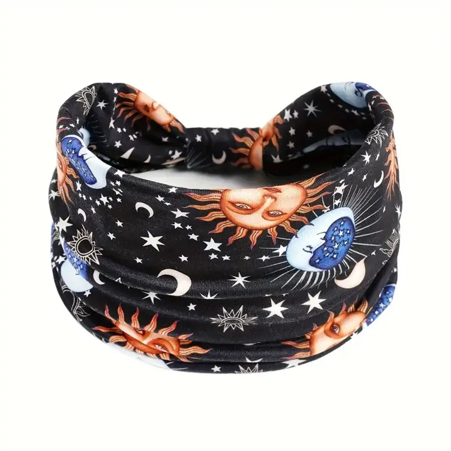 New Bohemian Star Moon Headband 24cm Wide