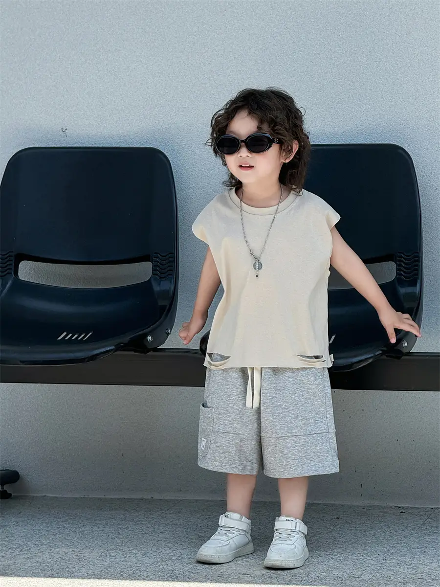 Boys Sleeveless Vest Red Black 2025 — feature 18