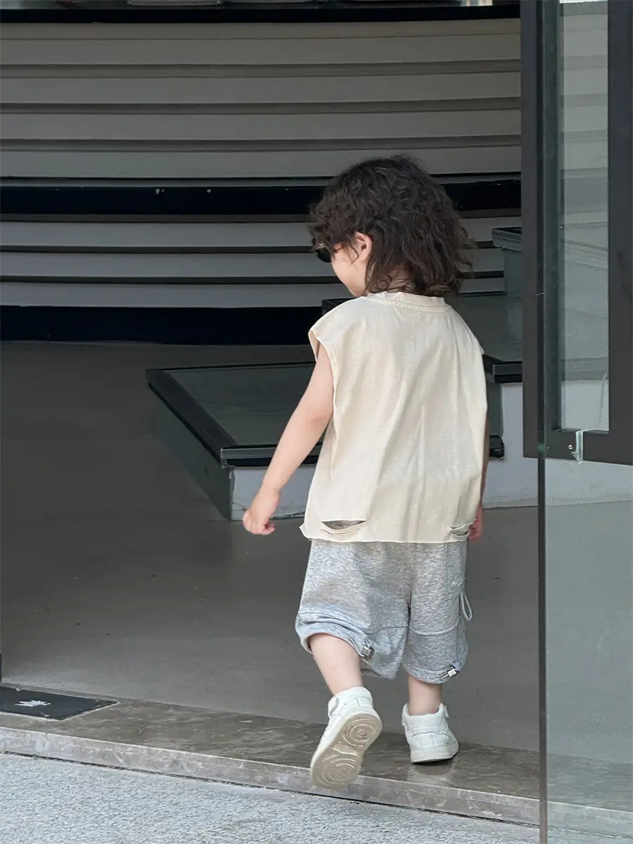 Boys Sleeveless Vest Red Black 2025 — feature 19