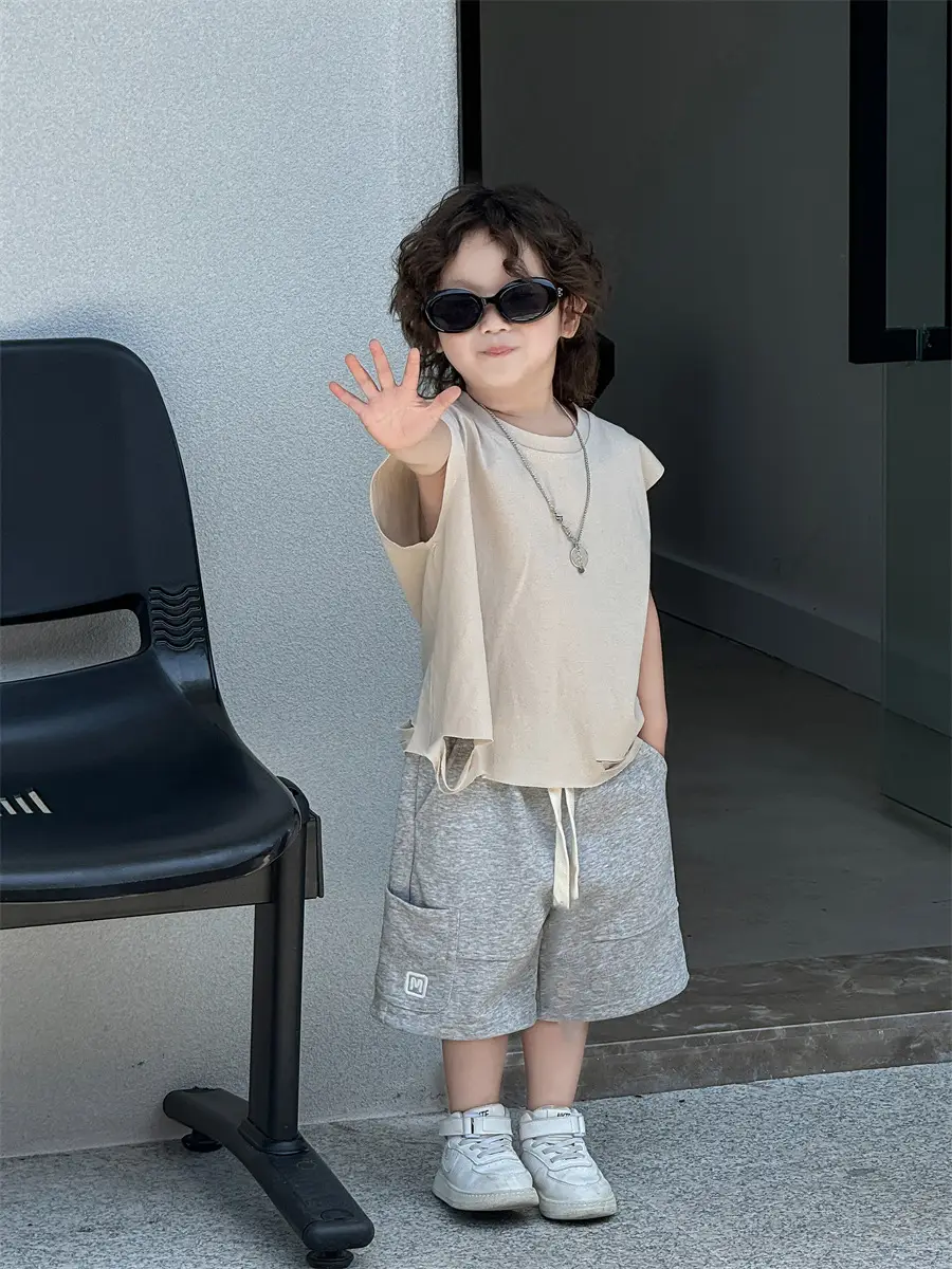 Boys Sleeveless Vest Red Black 2025 — feature 21