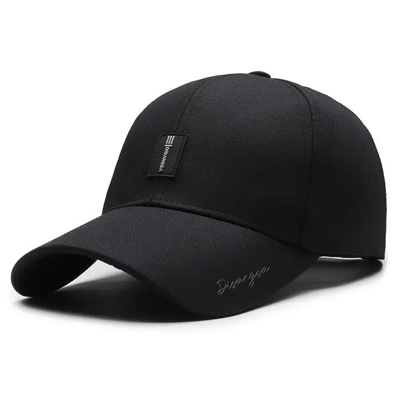 Men Elderly Black Hard Sunscreen Cap - Image 9