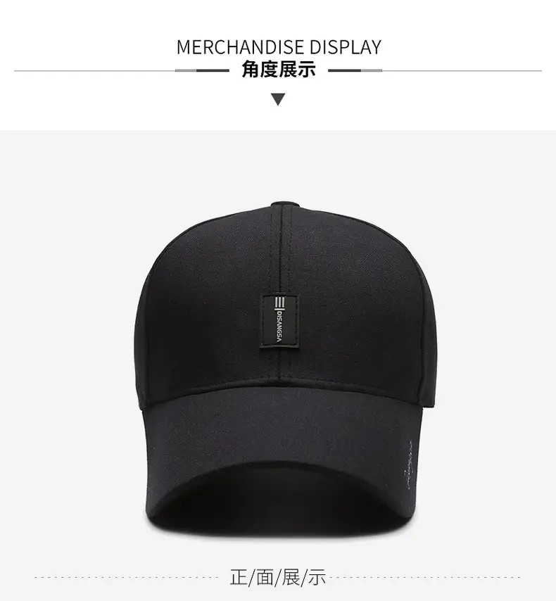 Men Elderly Black Hard Sunscreen Cap — feature 8