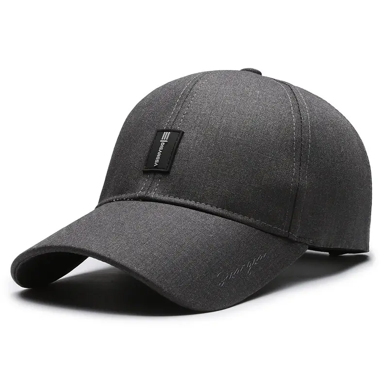 Men Elderly Black Hard Sunscreen Cap - Image 2