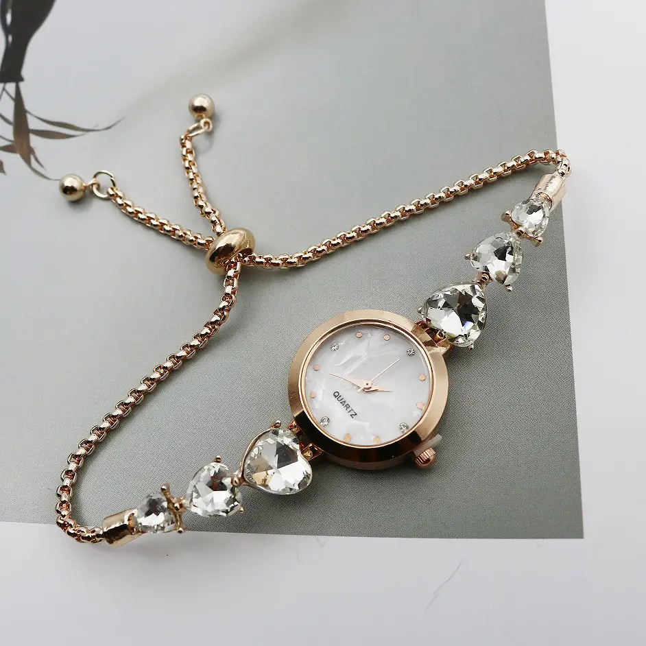 Luxury Green Gemstone Bracelet Watch for Women