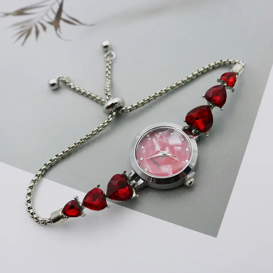 Luxury Green Gemstone Bracelet Watch for Women