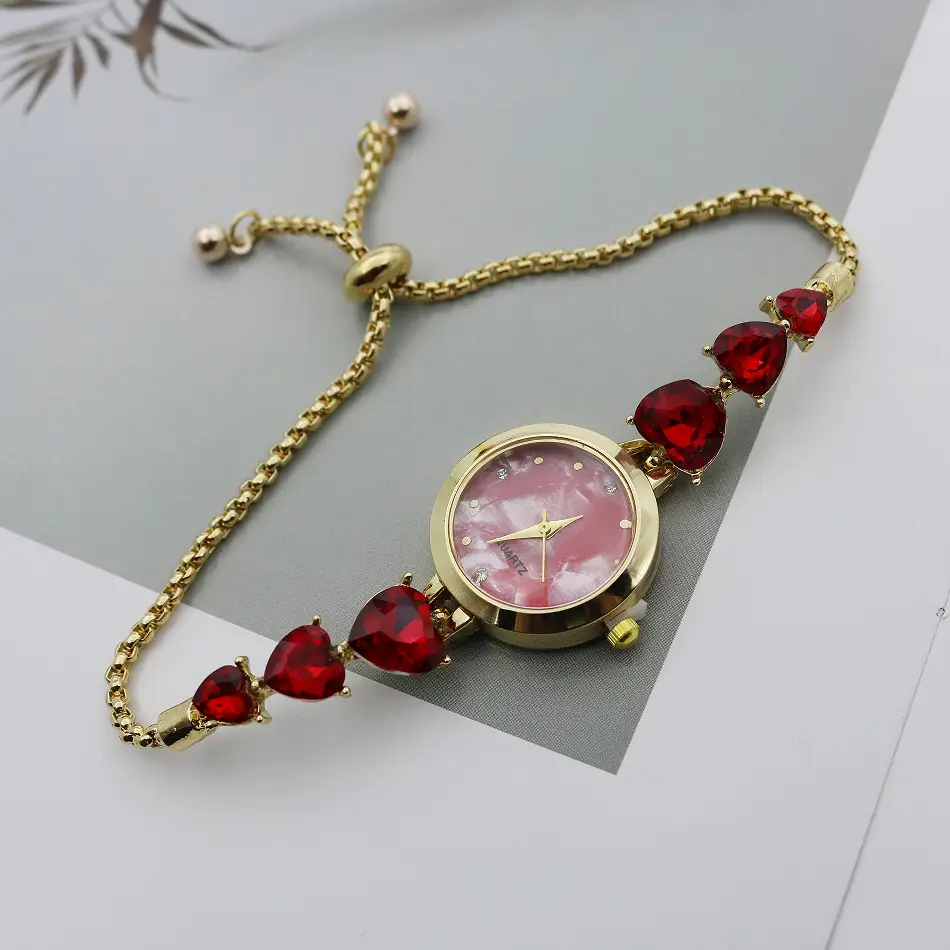 Luxury Green Gemstone Bracelet Watch for Women