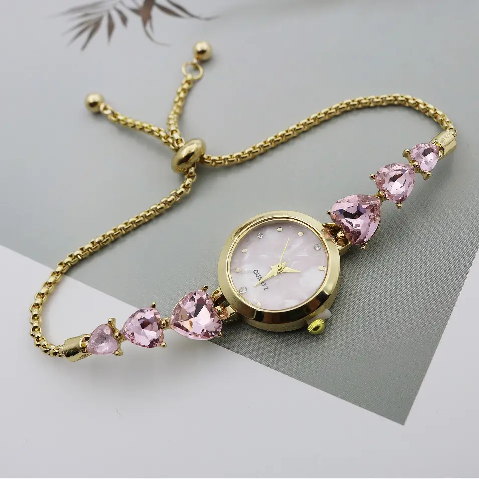 Luxury Green Gemstone Bracelet Watch for Women