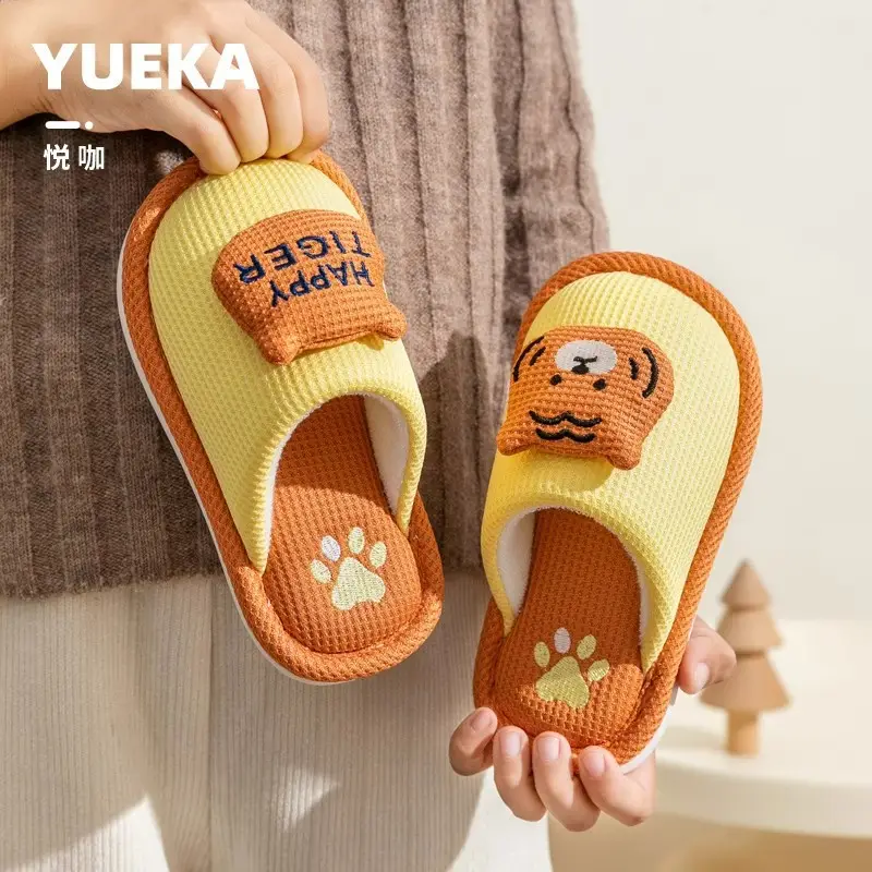 Autumn and Winter New Kidsren's Adult Cotton Slippers Family Style Home Indoor Cute Boys and Girls Baby Home Shoes