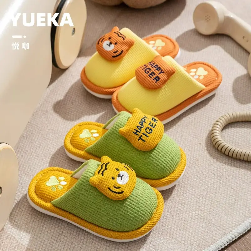 Autumn and Winter New Kidsren's Adult Cotton Slippers Family Style Home Indoor Cute Boys and Girls Baby Home Shoes