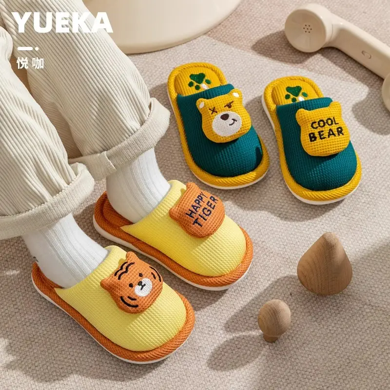 Autumn and Winter New Kidsren's Adult Cotton Slippers Family Style Home Indoor Cute Boys and Girls Baby Home Shoes