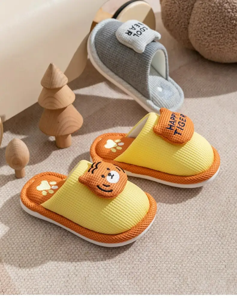 Autumn and Winter New Kidsren's Adult Cotton Slippers Family Style Home Indoor Cute Boys and Girls Baby Home Shoes — feature 20
