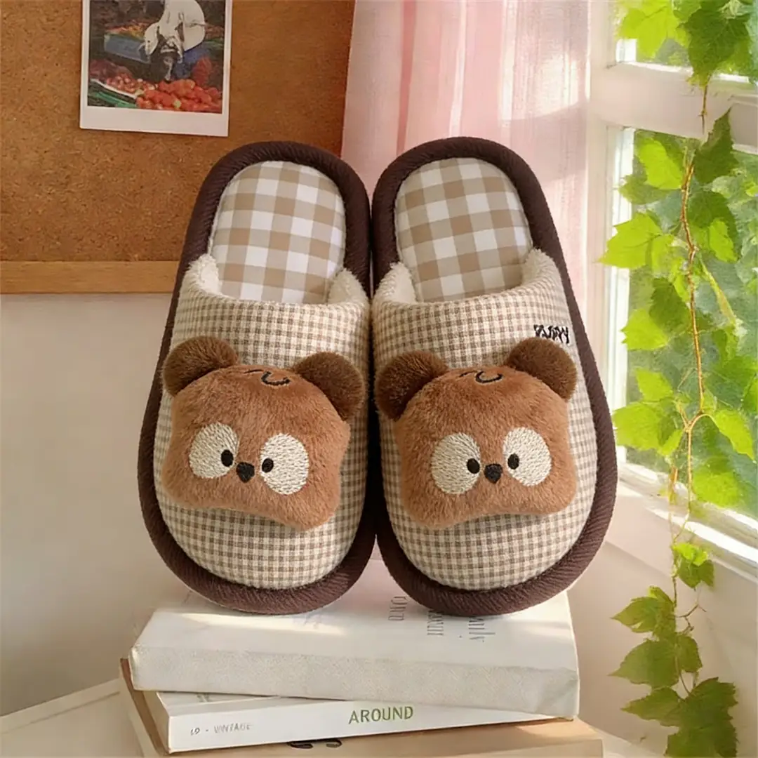 Autumn and Winter New Kidsren's Adult Cotton Slippers Family Style Home Indoor Cute Boys and Girls Baby Home Shoes