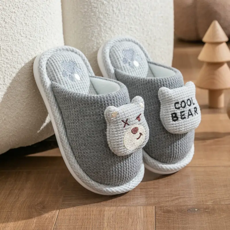 Autumn and Winter New Kidsren's Adult Cotton Slippers Family Style Home Indoor Cute Boys and Girls Baby Home Shoes