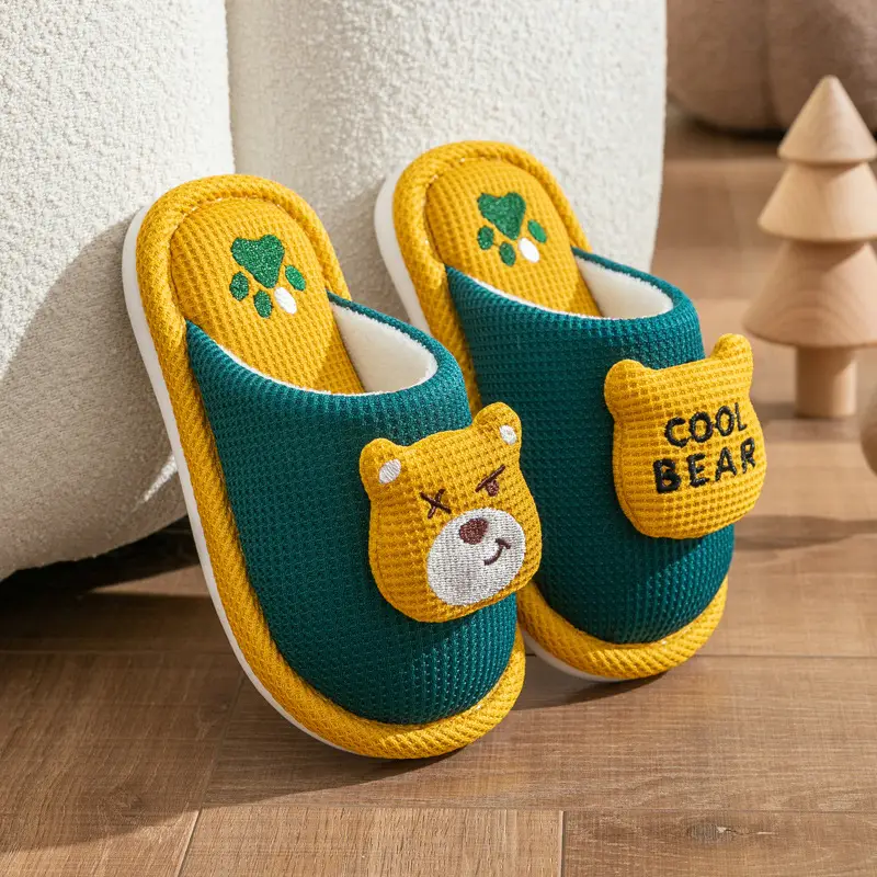 Autumn and Winter New Kidsren's Adult Cotton Slippers Family Style Home Indoor Cute Boys and Girls Baby Home Shoes