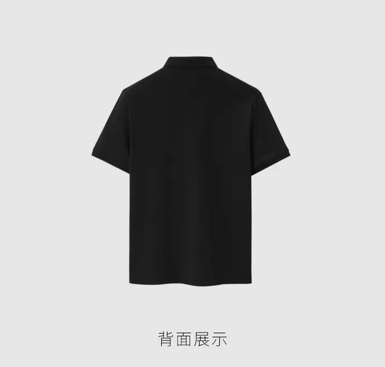 Men's Black Silk Polo Shirt Summer Casual Stretch — feature 10