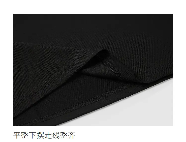 Men's Black Silk Polo Shirt Summer Casual Stretch — feature 14