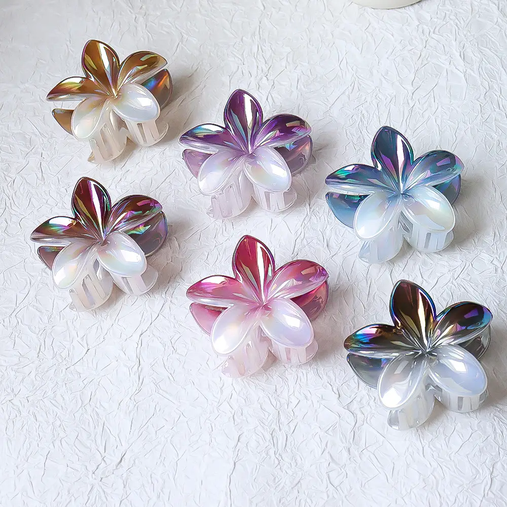 Gradient Shark Hair Clips for Girls, 6 Pcs Rainbow Design - Image 8