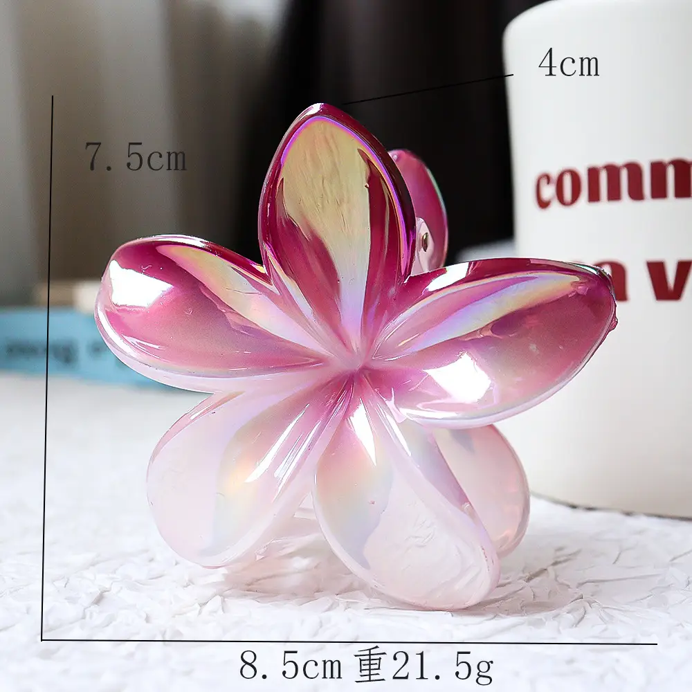 Gradient Shark Hair Clips for Girls, 6 Pcs Rainbow Design - Image 10