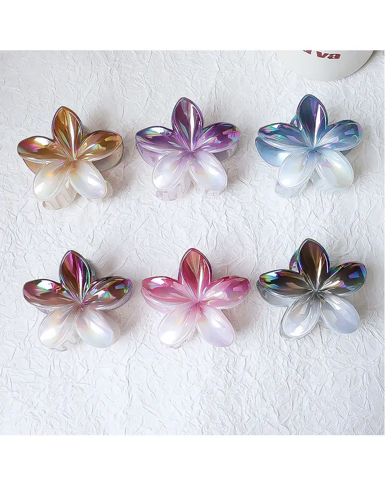 Gradient Shark Hair Clips for Girls, 6 Pcs Rainbow Design — feature 3