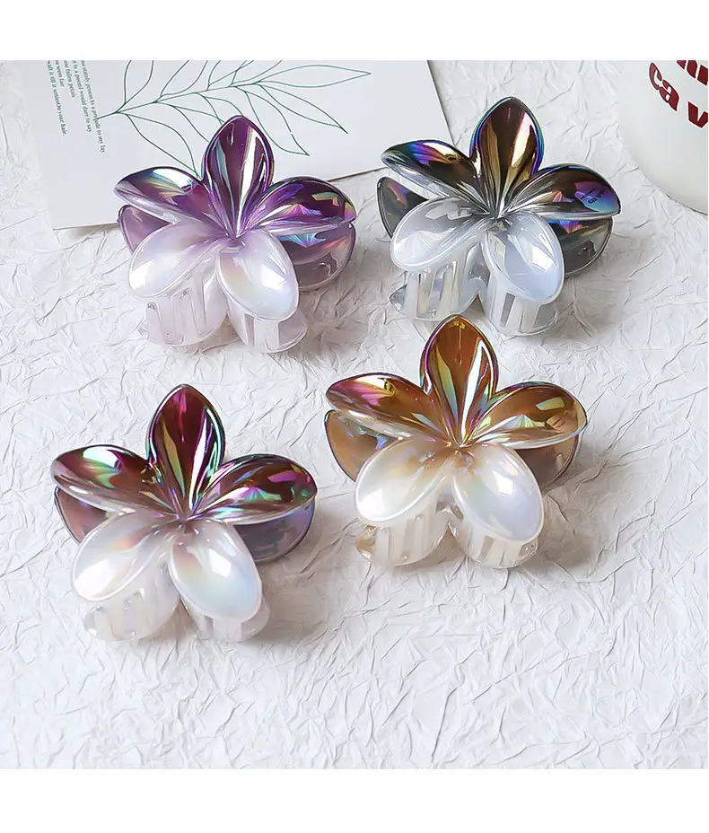 Gradient Shark Hair Clips for Girls, 6 Pcs Rainbow Design — feature 5