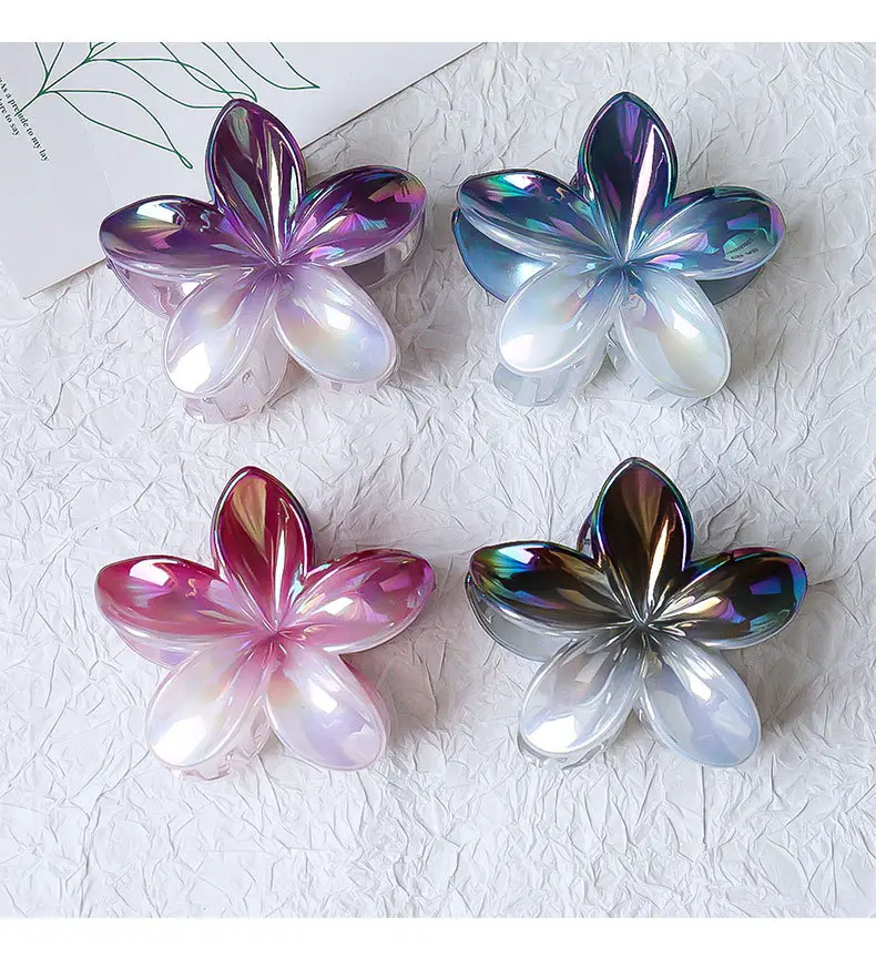 Gradient Shark Hair Clips for Girls, 6 Pcs Rainbow Design — feature 6