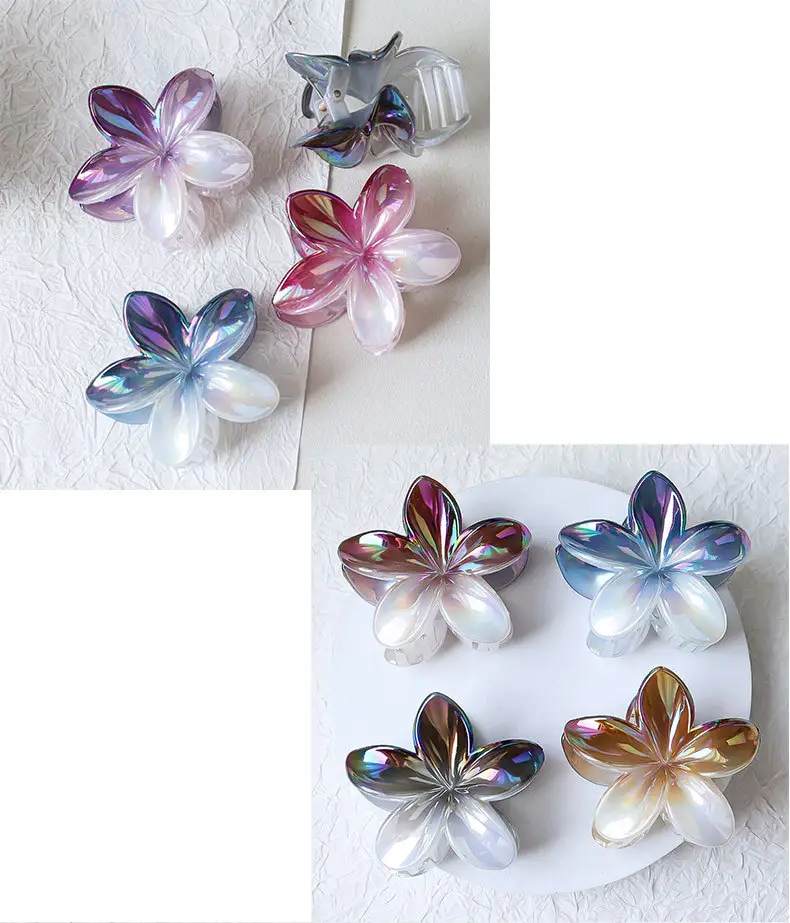 Gradient Shark Hair Clips for Girls, 6 Pcs Rainbow Design — feature 7