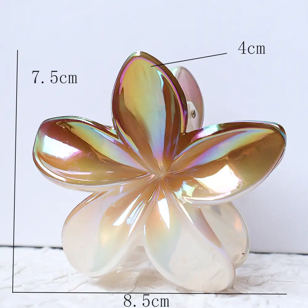 Gradient Shark Hair Clips for Girls, 6 Pcs Rainbow Design - Image 3