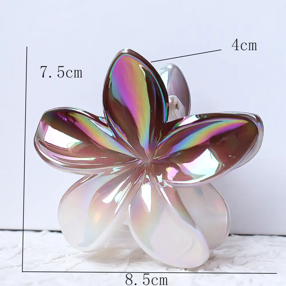 Gradient Shark Hair Clips for Girls, 6 Pcs Rainbow Design - Image 4