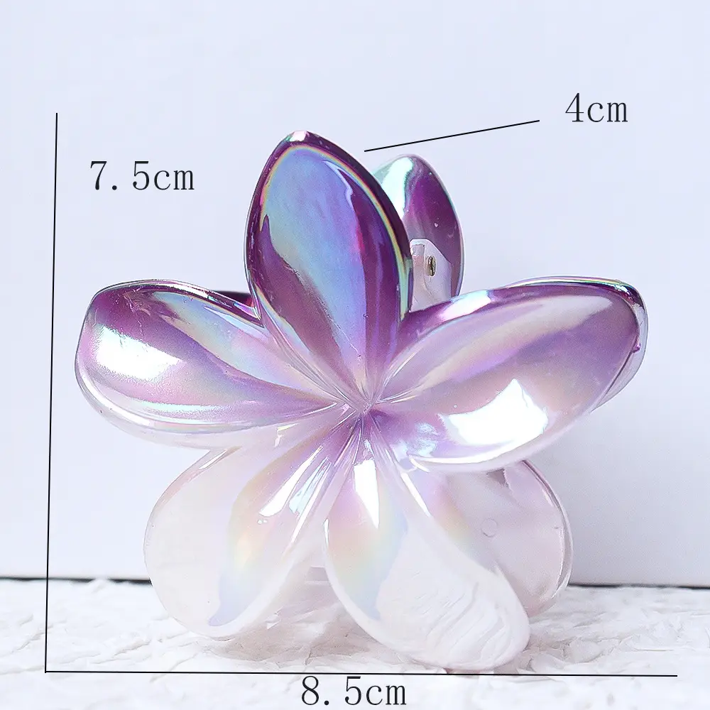 Gradient Shark Hair Clips for Girls, 6 Pcs Rainbow Design - Image 5