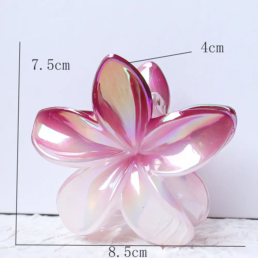 Gradient Shark Hair Clips for Girls, 6 Pcs Rainbow Design - Image 6
