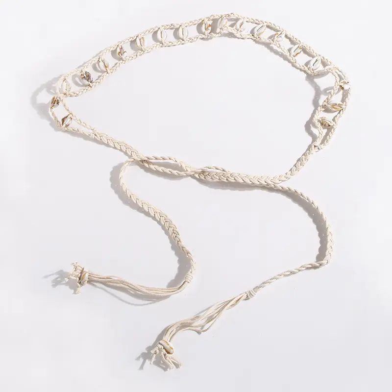 Bohemian White Shell Belt for Women - Image 2