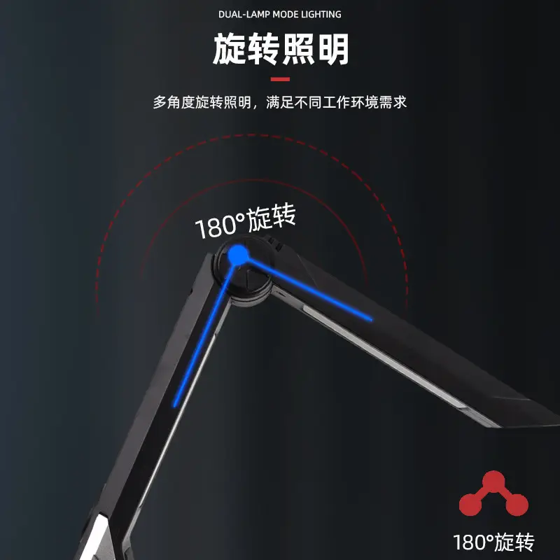 Foldable USB Rechargeable LED Work Light Flashlight