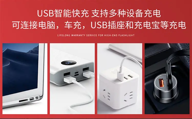 Foldable USB Rechargeable LED Work Light Flashlight — feature 13