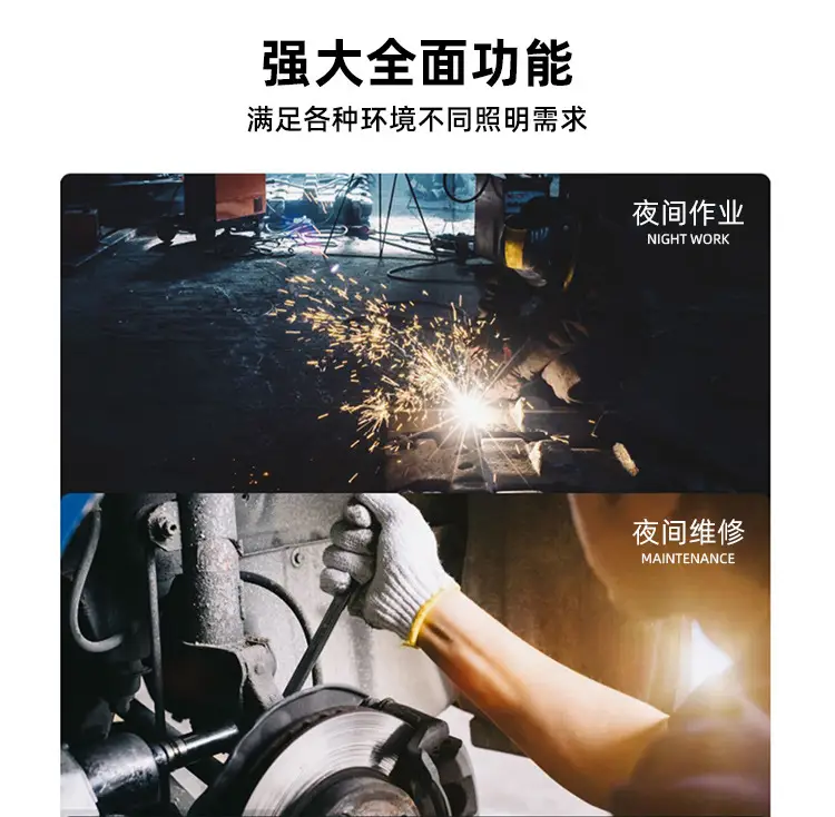 Foldable USB Rechargeable LED Work Light Flashlight — feature 2