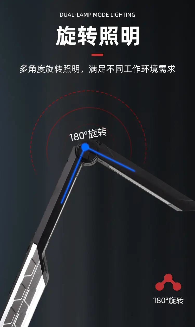 Foldable USB Rechargeable LED Work Light Flashlight — feature 4