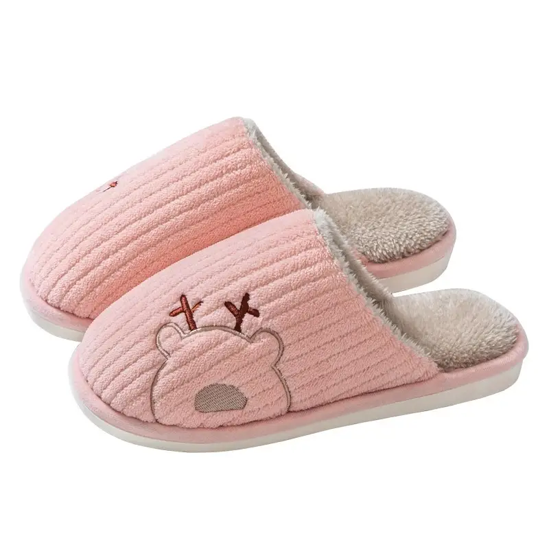 Autumn and Winter New Style Cixi Cotton Slippers, Postpartum Shoes, Summer Maternity Soft-Soled Warm Home Furry Slippers for Men Wholesale