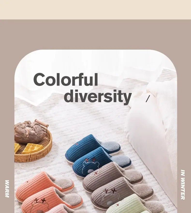 Autumn and Winter New Style Cixi Cotton Slippers, Postpartum Shoes, Summer Maternity Soft-Soled Warm Home Furry Slippers for Men Wholesale — feature 14