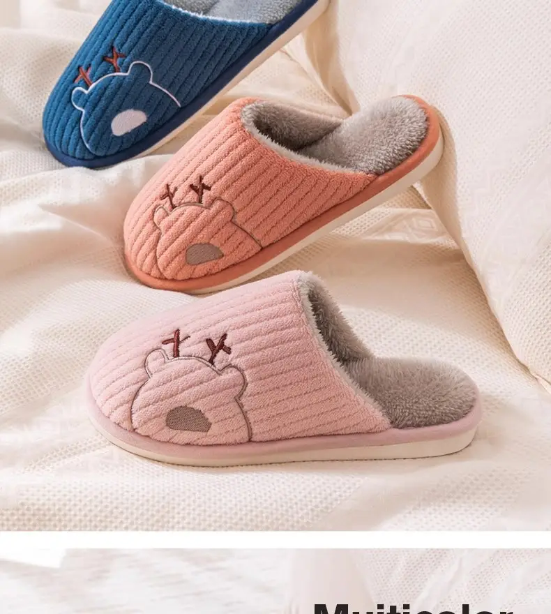 Autumn and Winter New Style Cixi Cotton Slippers, Postpartum Shoes, Summer Maternity Soft-Soled Warm Home Furry Slippers for Men Wholesale — feature 24