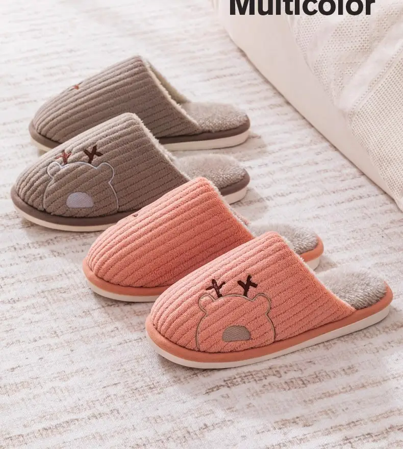 Autumn and Winter New Style Cixi Cotton Slippers, Postpartum Shoes, Summer Maternity Soft-Soled Warm Home Furry Slippers for Men Wholesale — feature 25