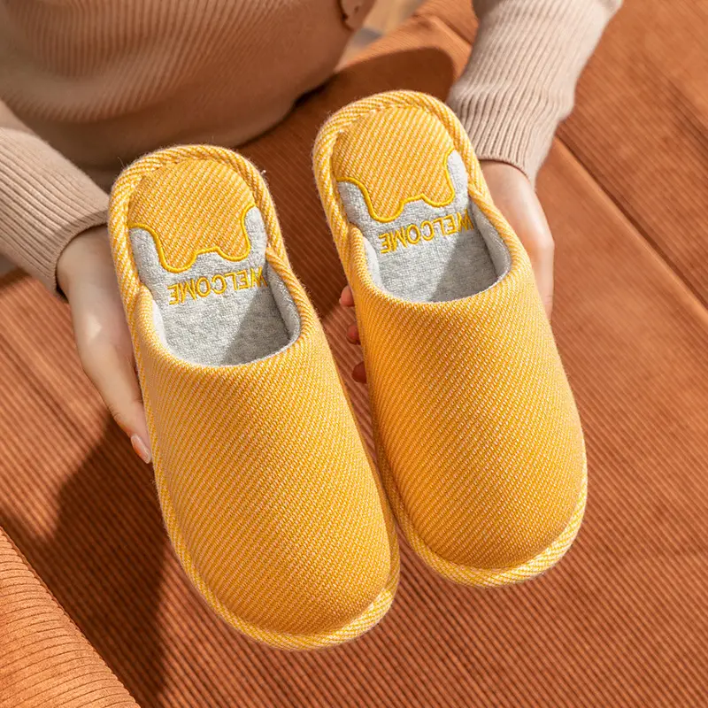 Autumn and Winter New Style Cixi Cotton Slippers, Postpartum Shoes, Summer Maternity Soft-Soled Warm Home Furry Slippers for Men Wholesale