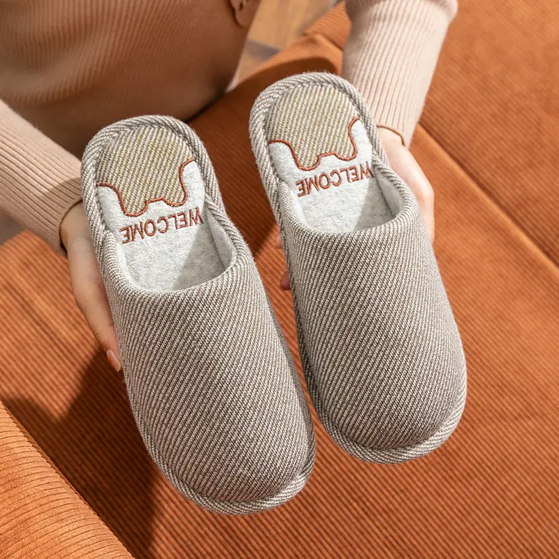 Autumn and Winter New Style Cixi Cotton Slippers, Postpartum Shoes, Summer Maternity Soft-Soled Warm Home Furry Slippers for Men Wholesale