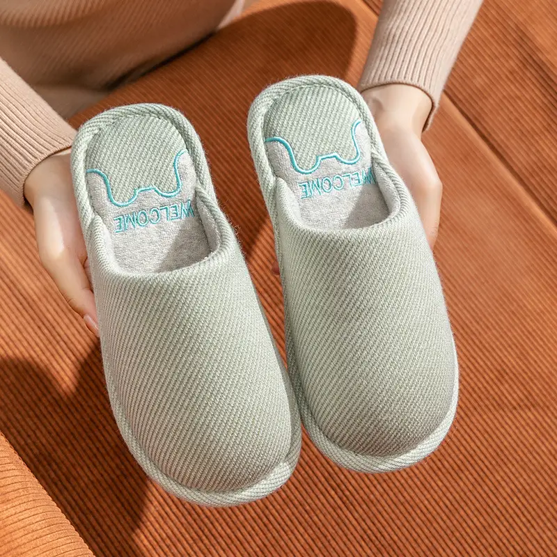 Autumn and Winter New Style Cixi Cotton Slippers, Postpartum Shoes, Summer Maternity Soft-Soled Warm Home Furry Slippers for Men Wholesale