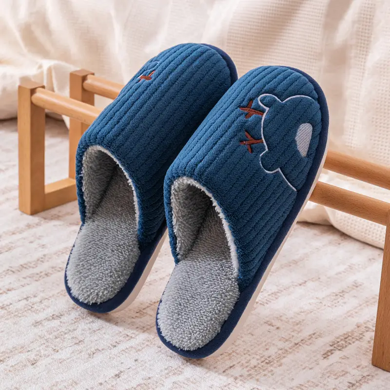 Autumn and Winter New Style Cixi Cotton Slippers, Postpartum Shoes, Summer Maternity Soft-Soled Warm Home Furry Slippers for Men Wholesale