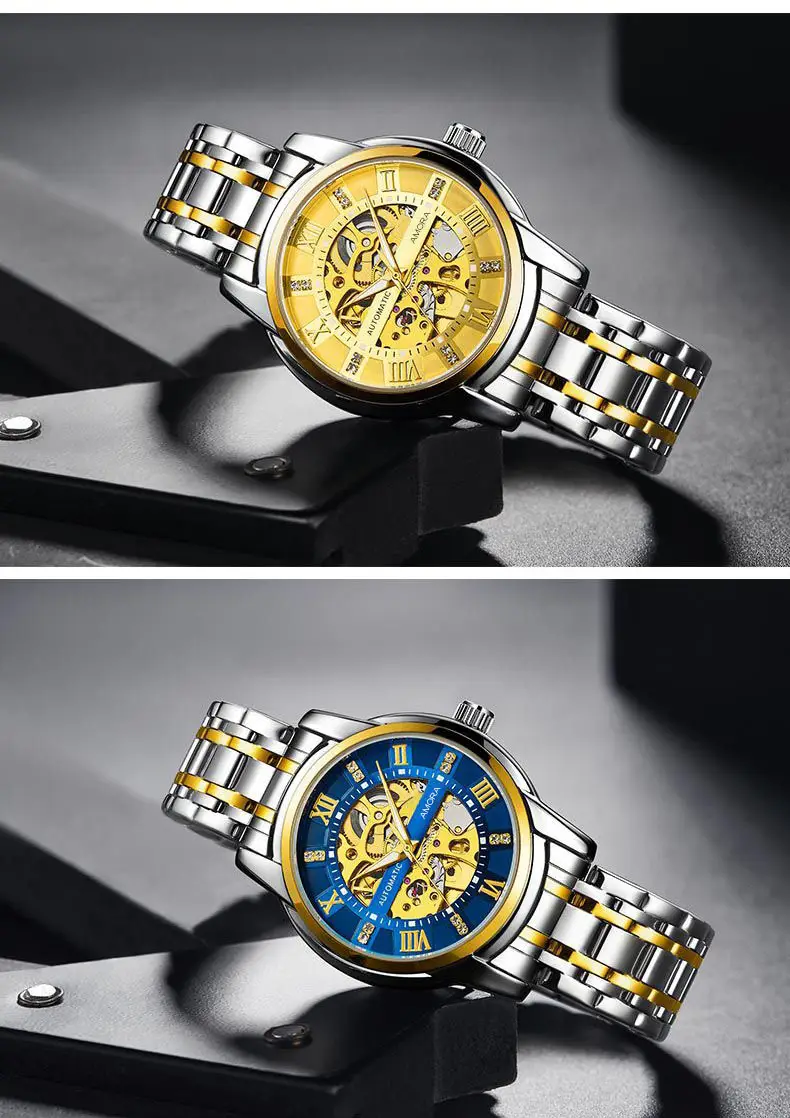 Men's Gold Automatic Mechanical Watch Waterproof Luminous — feature 15