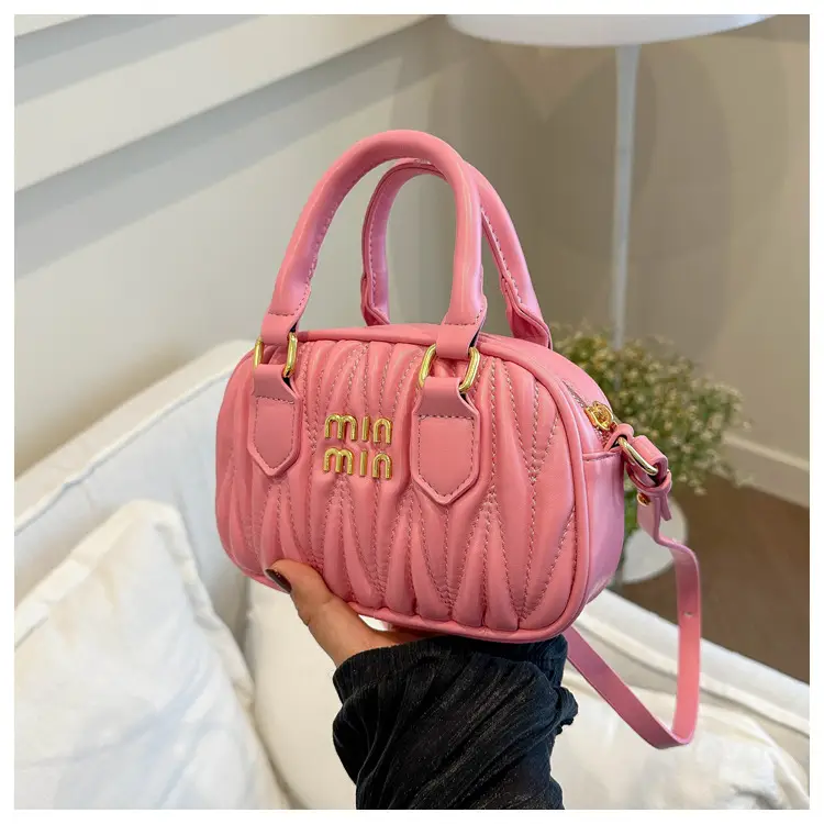 Pink Korean Style Embroidered Pillow Bag for Girls — feature 21